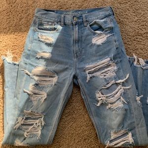 American Eagle Ripped Mom Jeans